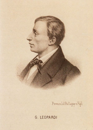 G. Leopardi, dis. di N. Fontani, lit. Ballagny, c.ca 1850, 20 KB